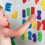36pcs/set Alphanumeric Letter Puzzle Bath Toys Soft EVA Kids Baby Bathroom Water Toys Early Educational Suction Up Bathing Toy