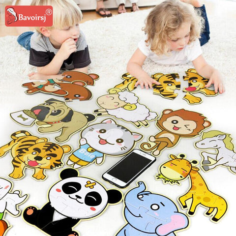 Big Size Early Education Kids Puzzles Baby Toy Waldorf Montessori Baby Toys Cartton Waterproof Paper Puzzles T0284