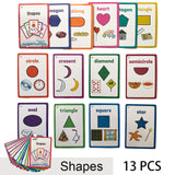 Children Baby English Learning Word Card Pocket Flash  Learning Montessori Educational Toys Word Table Game Card for kids