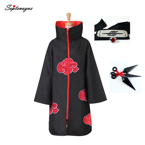 Classic Anime Naruto Cosplay Costume Akatsuki Uchiha Itachi Shuriken Forehead Headband Accessories Suits Cosplay Accessories